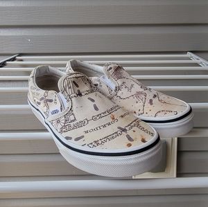Vans Limited Edition Harry Potter Marauder's Map Slip-On Sneakers - 3.5 Youth